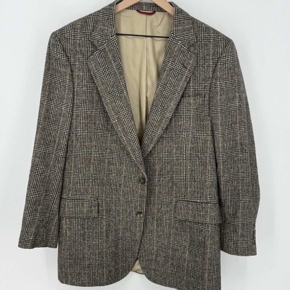 Jos. A Bank Brown Tweed 100% Camel Hair Wool Blazer Size 44r